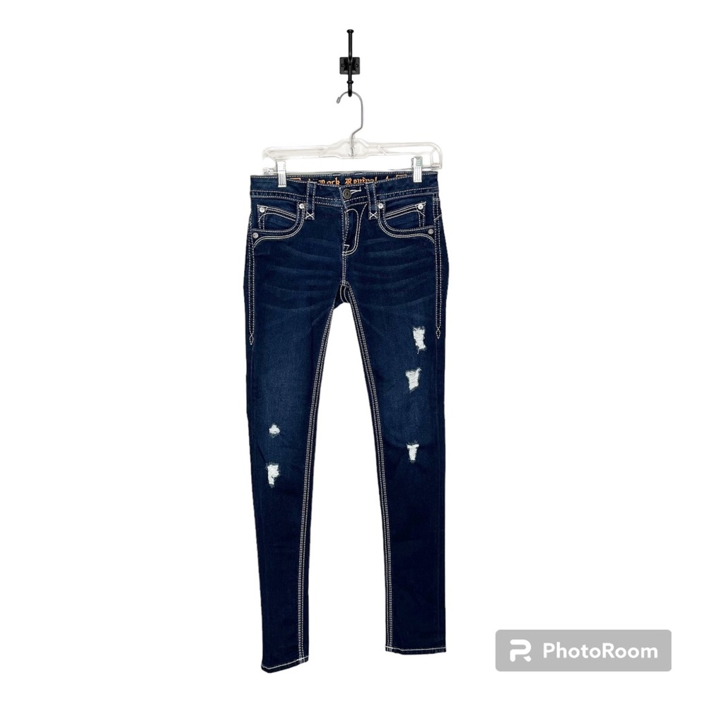 Rock Revival Ele Distressed Skinny Jean Size 26